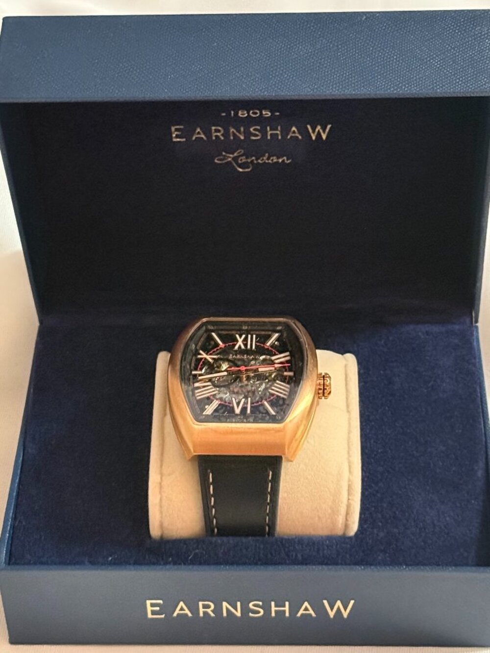 Thomas Earnshaw Supremacy Automatic Skeleton Rose Gold Watch ES-8271-03 BOX NEW